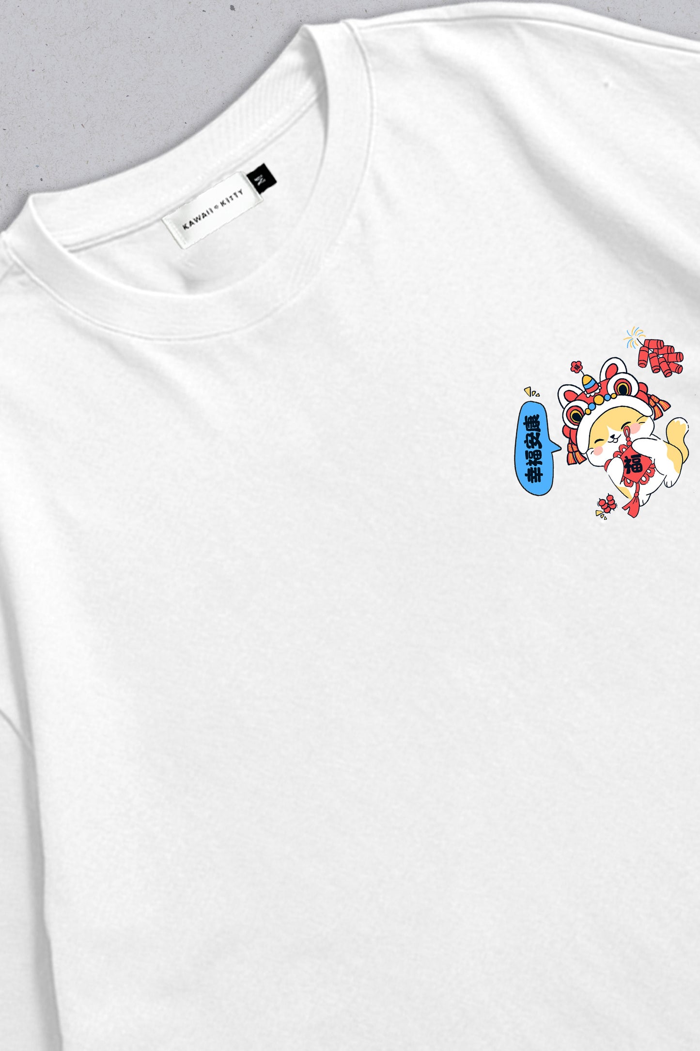 Oversized T-shirt xingfu ankang White