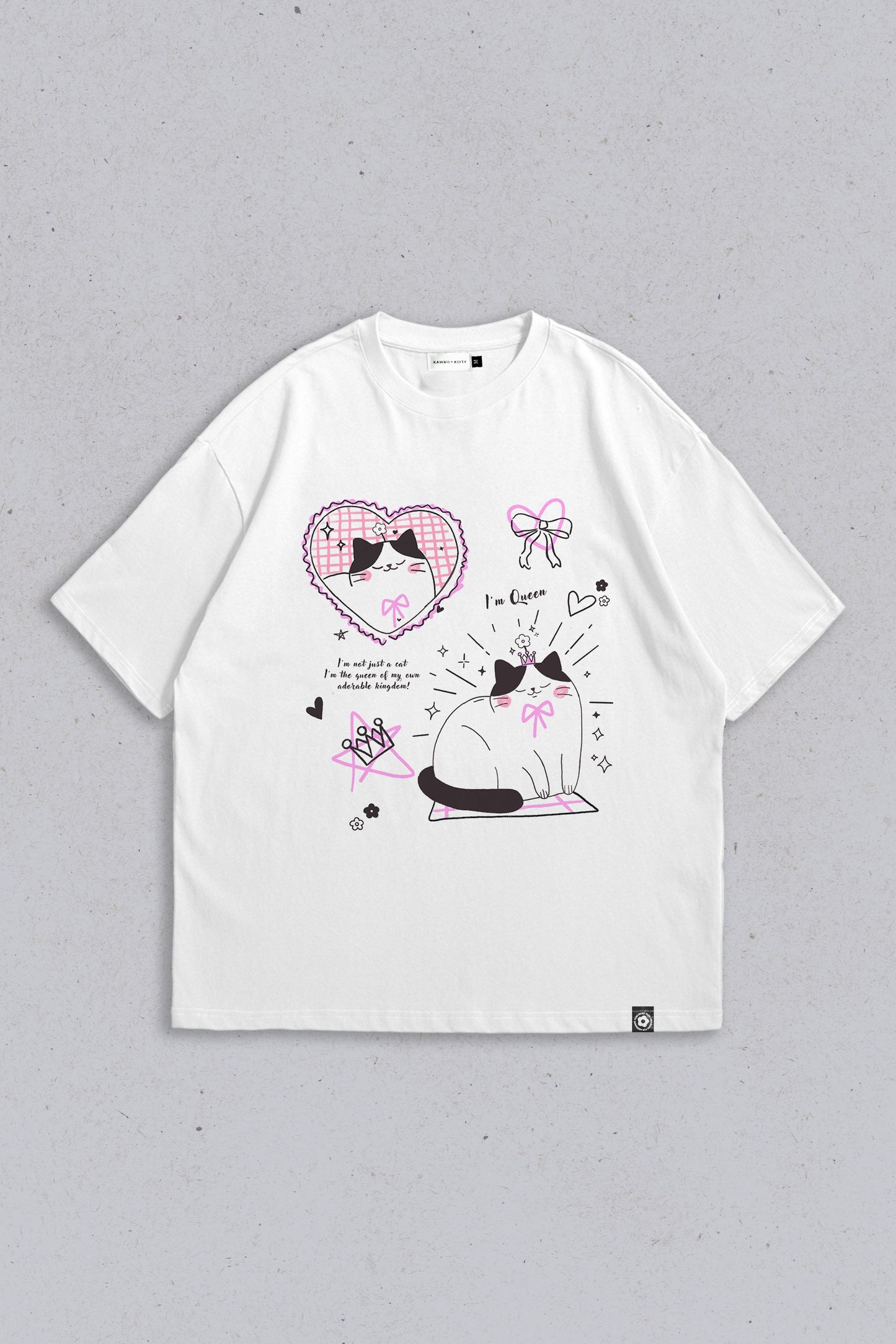 Oversized T-shirt I'm Queen White