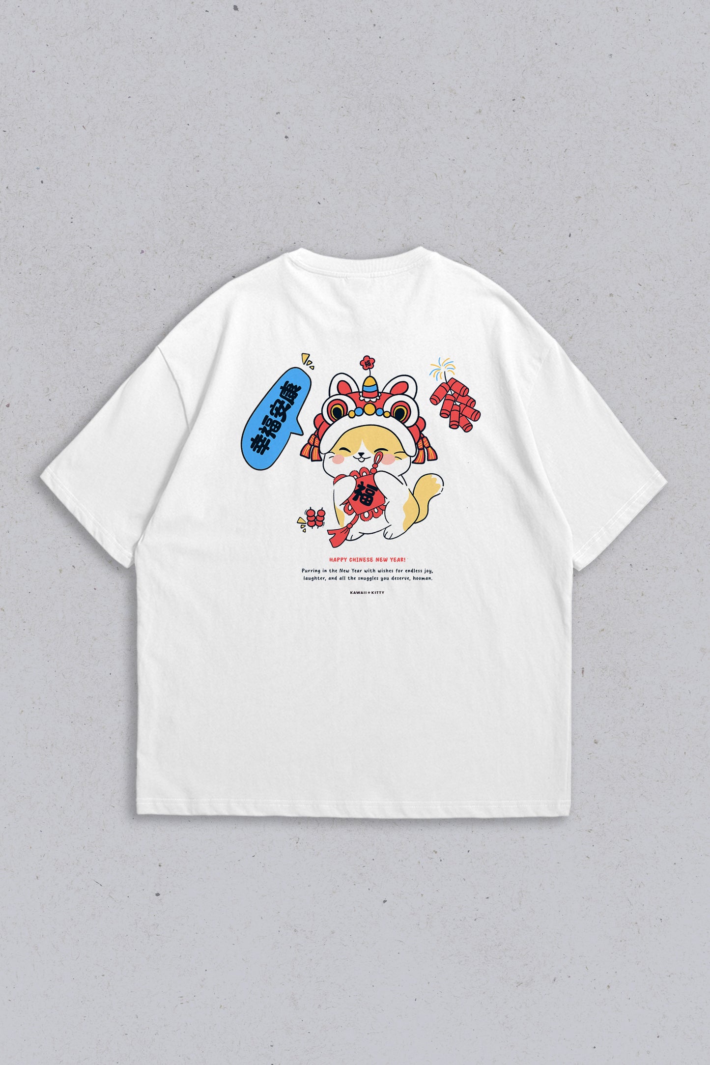 Oversized T-shirt xingfu ankang White