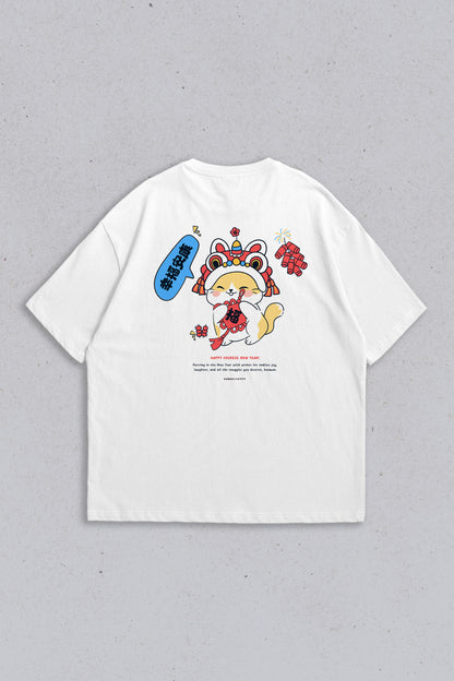 Oversized T-shirt xingfu ankang White